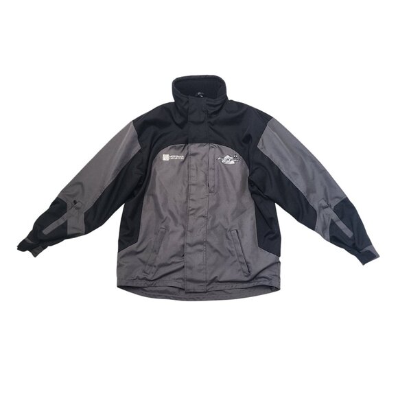Zero Factor Motovan Motorcycle Jacket Men L Black Gray Armor Lined Coat - Picture 1 of 16